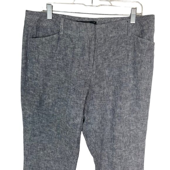 7th Avenue NY & Co  Linen Blend Pants Womens Size 12 Light Blue - Picture 3 of 8